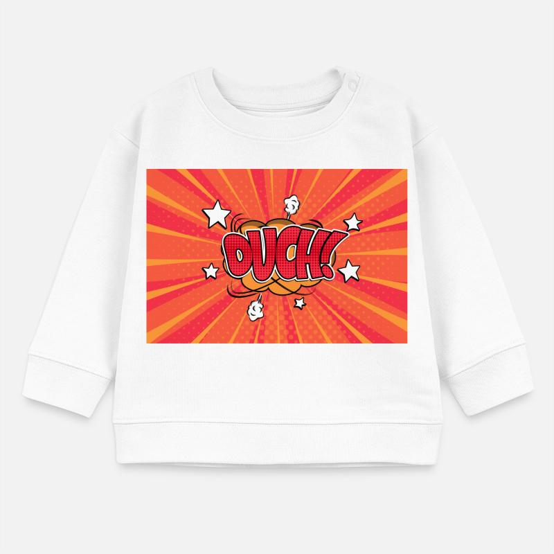 Au! Comic Style Bubble Graffiti Schriftzug Baby Organic Sweatshirt Baby Changer von Stanley/Stella
