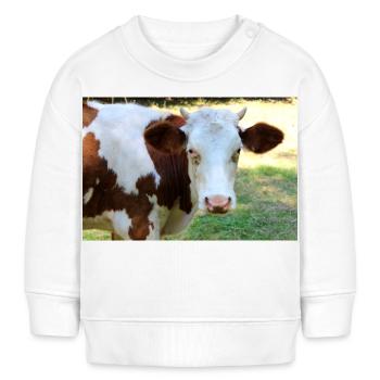 Affiche de vache - Sweat bébé bio Stanley/Stella - blanc - Devant
