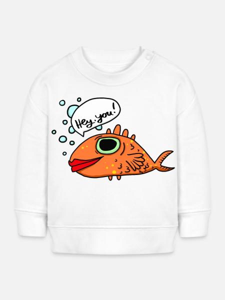 Hey you - Baby Organic Sweatshirt Baby Changer von Stanley/Stella - Weiß