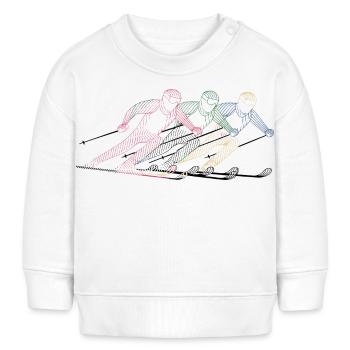 Ski Ski Sports d'hiver Coloré - Sweat bébé bio Stanley/Stella - blanc - Devant