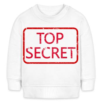 Top secret - Sweat bébé bio Stanley/Stella - blanc - Devant
