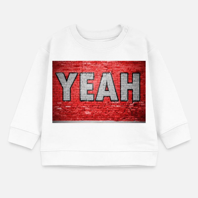 yes Comic Brick Wall Graffiti Baby Sweatshirt by Stanley/Stella
