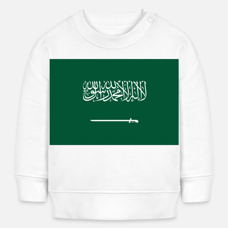 Saudi Arabia / Drapeau Arabie Saoudite - Sweat bébé bio Stanley/Stella - blanc