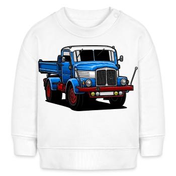 IFA S4000 | DDR | LKW // Illustration - Baby Organic Sweatshirt Baby Changer von Stanley/Stella - Weiß - Vorne
