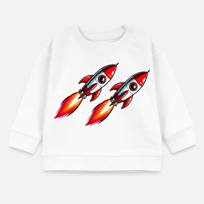 Rakete Comic Baby Organic Sweatshirt Baby Changer von Stanley/Stella