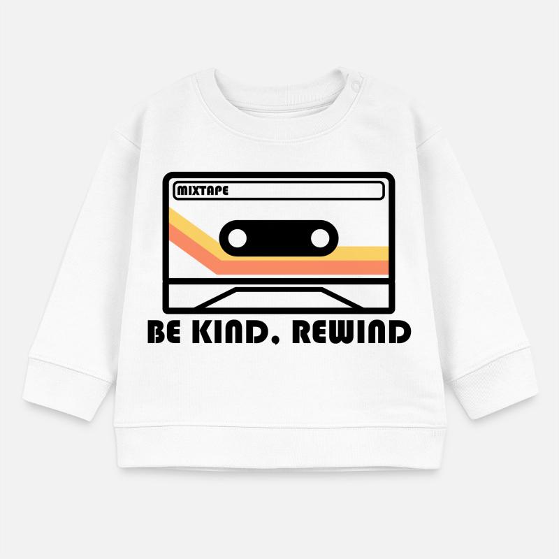 « Be Kind, Rewind » - Conception de 📼 bande Sweat bébé bio Stanley/Stella