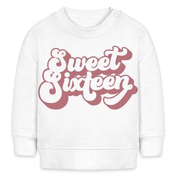 Süßes sechzehn süßes Geschenk zum 16. Geburtstag 16 Jahre alt - Baby Organic Sweatshirt Baby Changer von Stanley/Stella - Weiß - Vorne