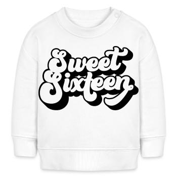 Süßes sechzehn süßes Geschenk zum 16. Geburtstag 16 Jahre alt - Baby Organic Sweatshirt Baby Changer von Stanley/Stella - Weiß - Vorne
