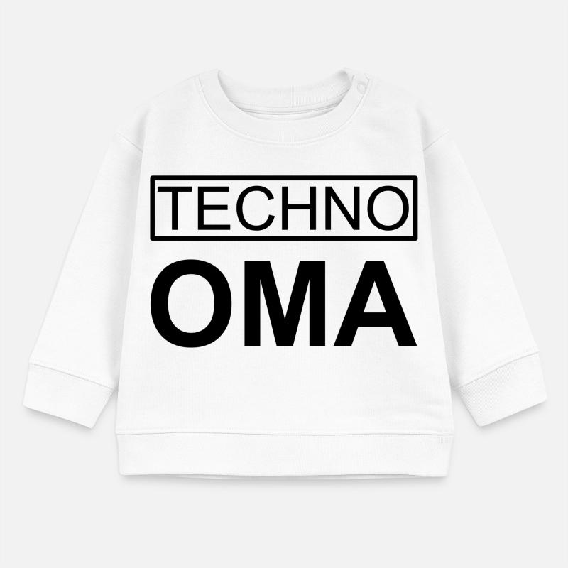 >>Techno Oma<< is never too old for techno! Baby Organic Sweatshirt Baby Changer von Stanley/Stella
