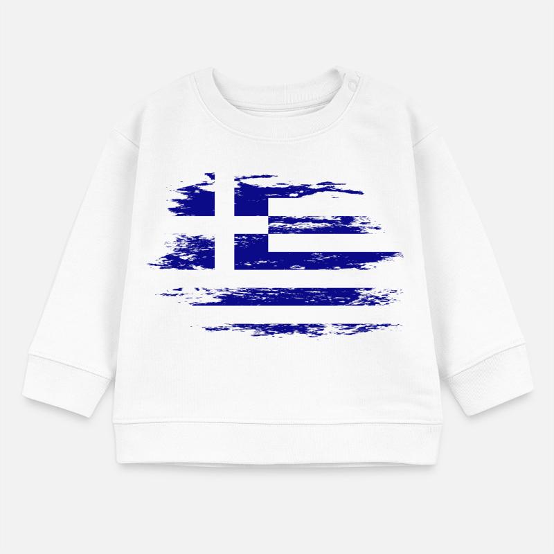 Drapeau de la Grèce utilisé Sweat bébé bio Stanley/Stella