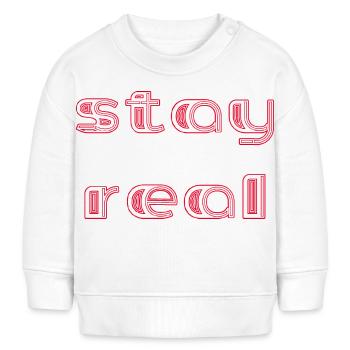 stay real - Baby Organic Sweatshirt Baby Changer von Stanley/Stella - Weiß - Vorne