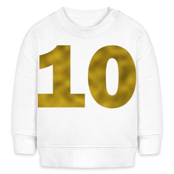 Birthday 10 years - Baby Sweatshirt by Stanley/Stella - white - Front