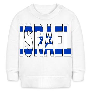 Israel in Nationalfarben - Baby Organic Sweatshirt Baby Changer von Stanley/Stella - Weiß - Vorne