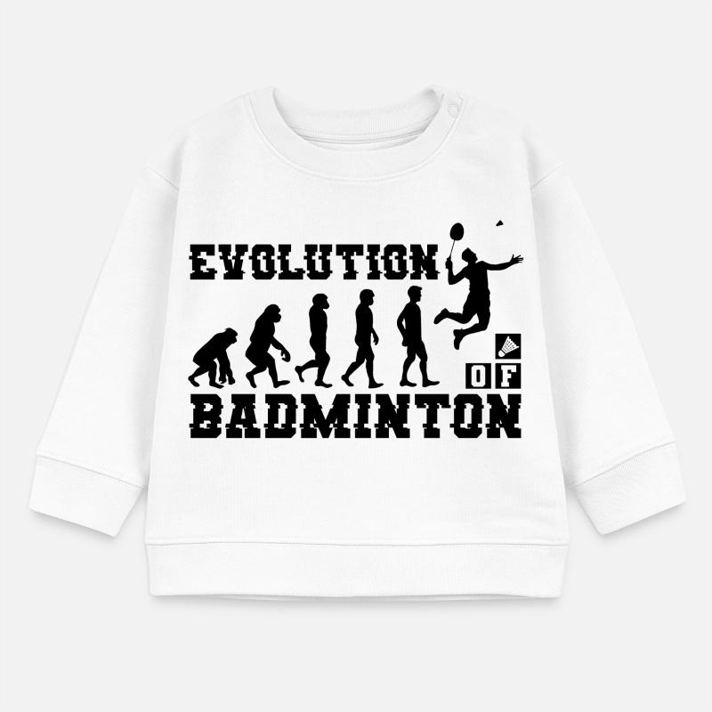 Badminton Evolution Silhouette Baby Organic Sweatshirt Baby Changer von Stanley/Stella