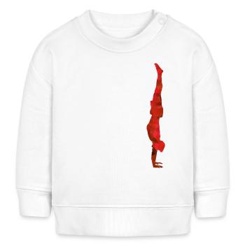 Yoga Handstand rot - Baby Organic Sweatshirt Baby Changer von Stanley/Stella - Weiß - Vorne