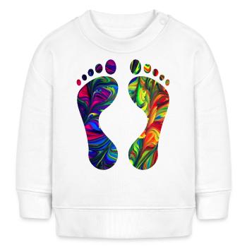Füße - Baby Organic Sweatshirt Baby Changer von Stanley/Stella - Weiß - Vorne