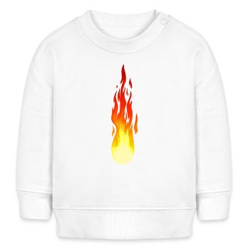 Flamme Feuer feurig Brand Feuerwehr Inferno - Baby Organic Sweatshirt Baby Changer von Stanley/Stella - Weiß - Vorne