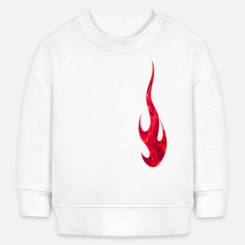 Flamme - Sweat bébé bio Stanley/Stella - blanc