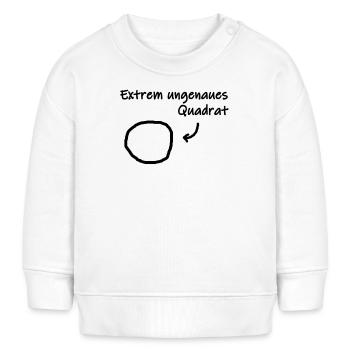 Extrem ungenaues Quadrat - Baby Organic Sweatshirt Baby Changer von Stanley/Stella - Weiß - Vorne