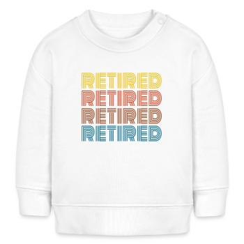 Ruhestand Rente Rentner Retro Style - Baby Organic Sweatshirt Baby Changer von Stanley/Stella - Weiß - Vorne