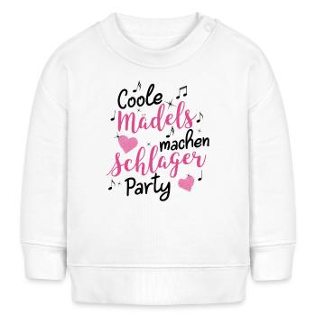 Coole Mädels machen Schlager Party - Schlagermusik - Baby Organic Sweatshirt Baby Changer von Stanley/Stella - Weiß - Vorne
