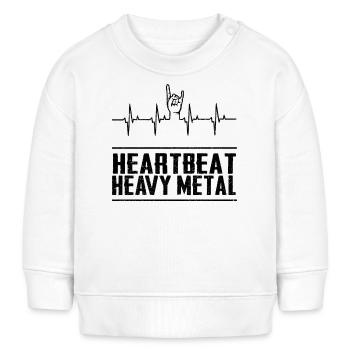 Heavy Metal Herzschlag Heartbeat - Baby Organic Sweatshirt Baby Changer von Stanley/Stella - Weiß - Vorne