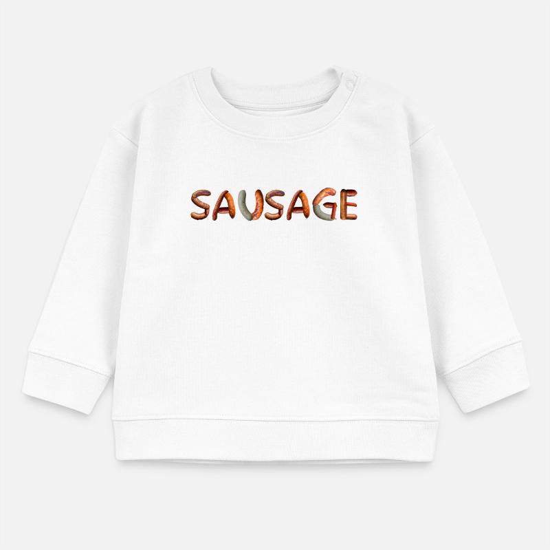 Wurst Sausage Fleisch Fleischesser Baby Organic Sweatshirt Baby Changer von Stanley/Stella