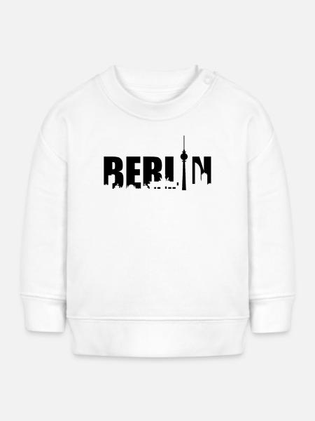 Berlin Skyline Fernsehturm - Baby Organic Sweatshirt Baby Changer von Stanley/Stella - Weiß