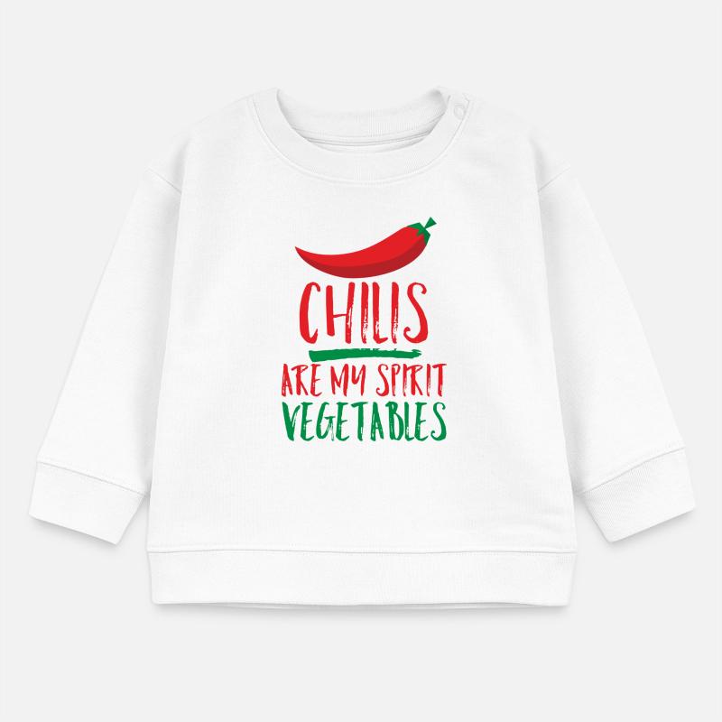 Chilli Spruch Baby Organic Sweatshirt Baby Changer von Stanley/Stella