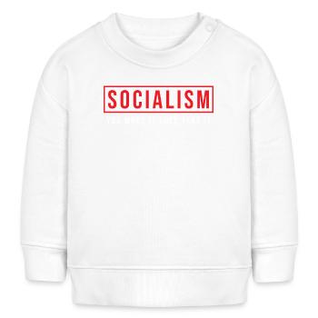 Anti Sozialismus - Baby Organic Sweatshirt Baby Changer von Stanley/Stella - Weiß - Vorne