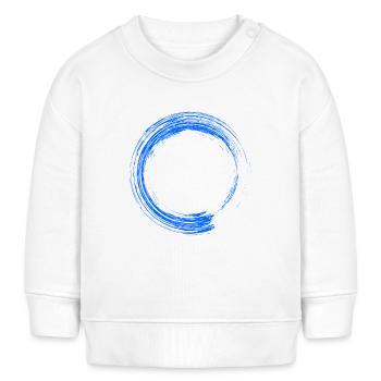 Kreis Design Bürste Blau - Baby Organic Sweatshirt Baby Changer von Stanley/Stella - Weiß - Vorne