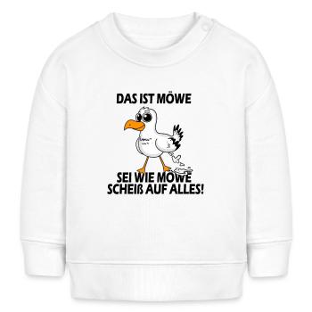Sei wie Möwe - Baby Organic Sweatshirt Baby Changer von Stanley/Stella - Weiß - Vorne