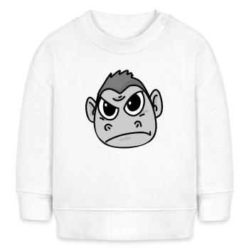 Gorille en colère - Sweat bébé bio Stanley/Stella - blanc - Devant