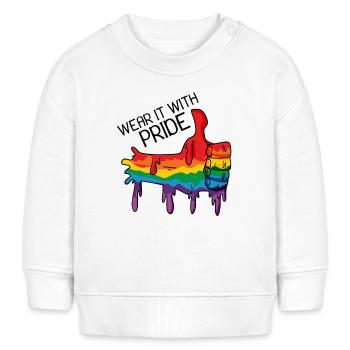Cadeau De Pride Gay - Sweat bébé bio Stanley/Stella - blanc - Devant
