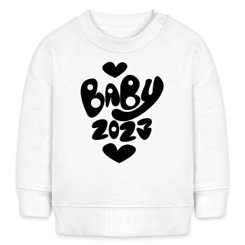 Baby 2023 - Baby Organic Sweatshirt Baby Changer von Stanley/Stella - Weiß - Vorne
