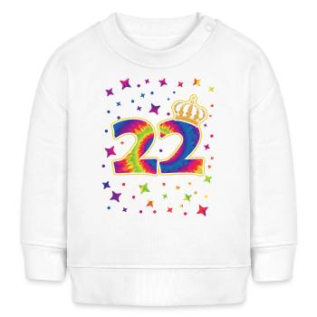 Tie-dye 22nd birthday party 22 years old - Baby Sweatshirt by Stanley/Stella - white - Front