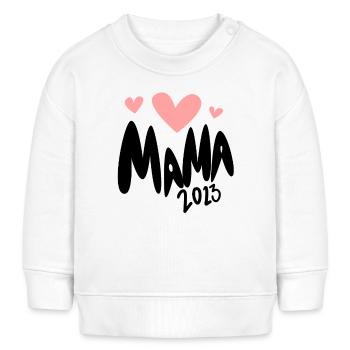 Mama 2023 loading - Werdende Mutter 2023 - Baby Organic Sweatshirt Baby Changer von Stanley/Stella - Weiß - Vorne