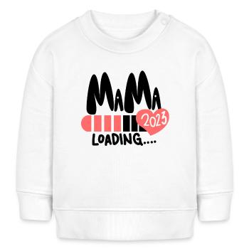 Mama 2023 loading - Werdende Mutter 2023 - Baby Organic Sweatshirt Baby Changer von Stanley/Stella - Weiß - Vorne