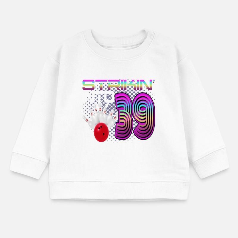 Frapper dans 39 Bowling Bowler 39e anniversaire Sweat bébé bio Stanley/Stella