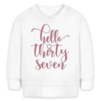 Hallo Siebenunddreißig süßer 37 Jahre alter Geburtstag - Baby Organic Sweatshirt Baby Changer von Stanley/Stella - Weiß - Vorne