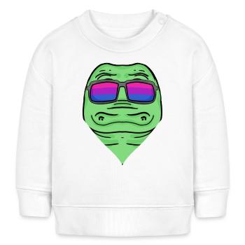 Bisexuell Krokodil Geschenk - Baby Organic Sweatshirt Baby Changer von Stanley/Stella - Weiß - Vorne