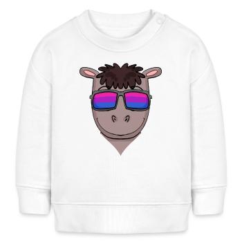 Bisexuell Pferd Geschenk - Baby Organic Sweatshirt Baby Changer von Stanley/Stella - Weiß - Vorne