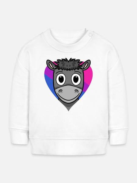 Bisexuell Esel Geschenk - Baby Organic Sweatshirt Baby Changer von Stanley/Stella - Weiß