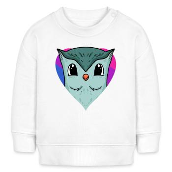 Bisexuell Eule Geschenk - Baby Organic Sweatshirt Baby Changer von Stanley/Stella - Weiß - Vorne