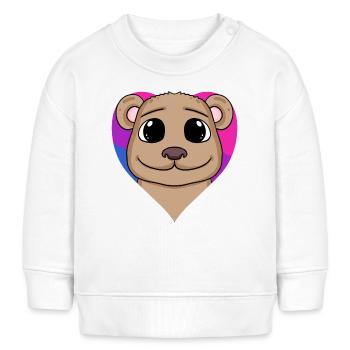 Bisexuell Braunbär Geschenk - Baby Organic Sweatshirt Baby Changer von Stanley/Stella - Weiß - Vorne