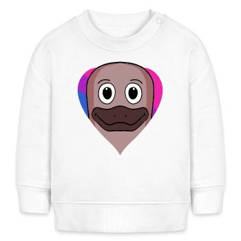Bisexuell Schnabeltier Geschenk - Baby Organic Sweatshirt Baby Changer von Stanley/Stella - Weiß - Vorne