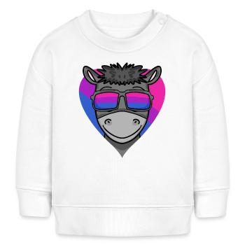 Bisexuell Esel Geschenk - Baby Organic Sweatshirt Baby Changer von Stanley/Stella - Weiß - Vorne