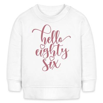 Hallo Sechsundachtzig süßer 86 Jahre alter Geburtstag - Baby Organic Sweatshirt Baby Changer von Stanley/Stella - Weiß - Vorne