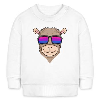 Bisexuell Alpaka Geschenk - Baby Organic Sweatshirt Baby Changer von Stanley/Stella - Weiß - Vorne