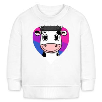 Cadeau de vache bisexuelle - Sweat bébé bio Stanley/Stella - blanc - Devant